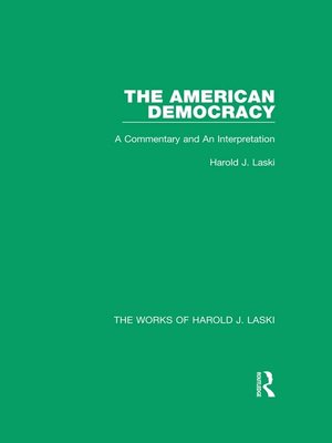 cover image of The American Democracy (Works of Harold J. Laski)